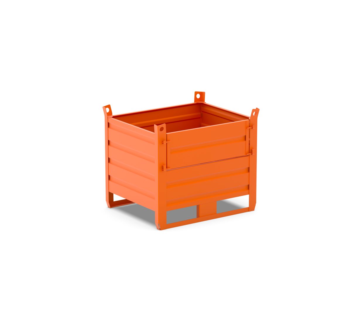 Contenitore in lamiera con sportello in lamiera