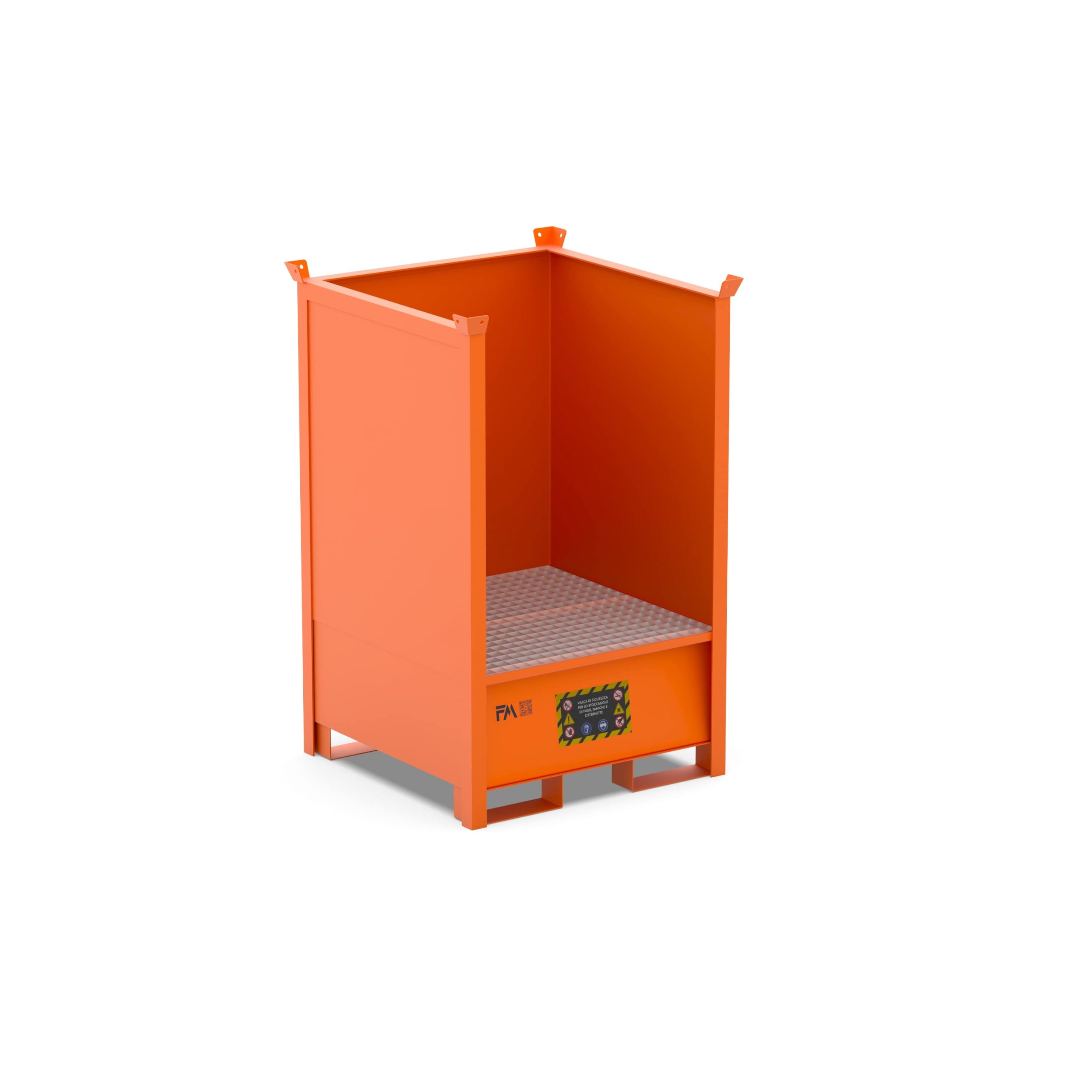 Vasche di raccolta con pareti – 1 fusto da 200L