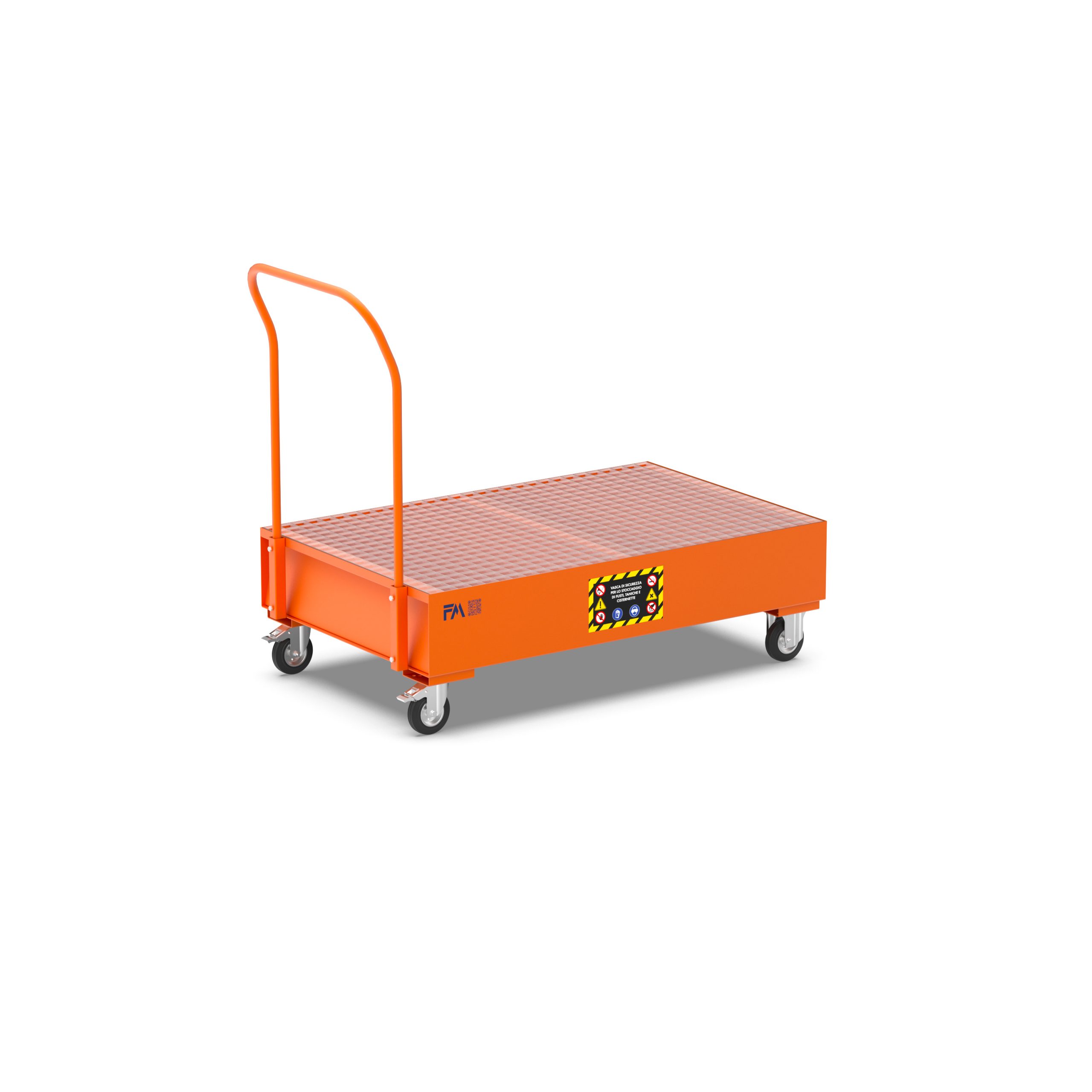 Vasca di raccolta carrellata – 2 fusti da 200L