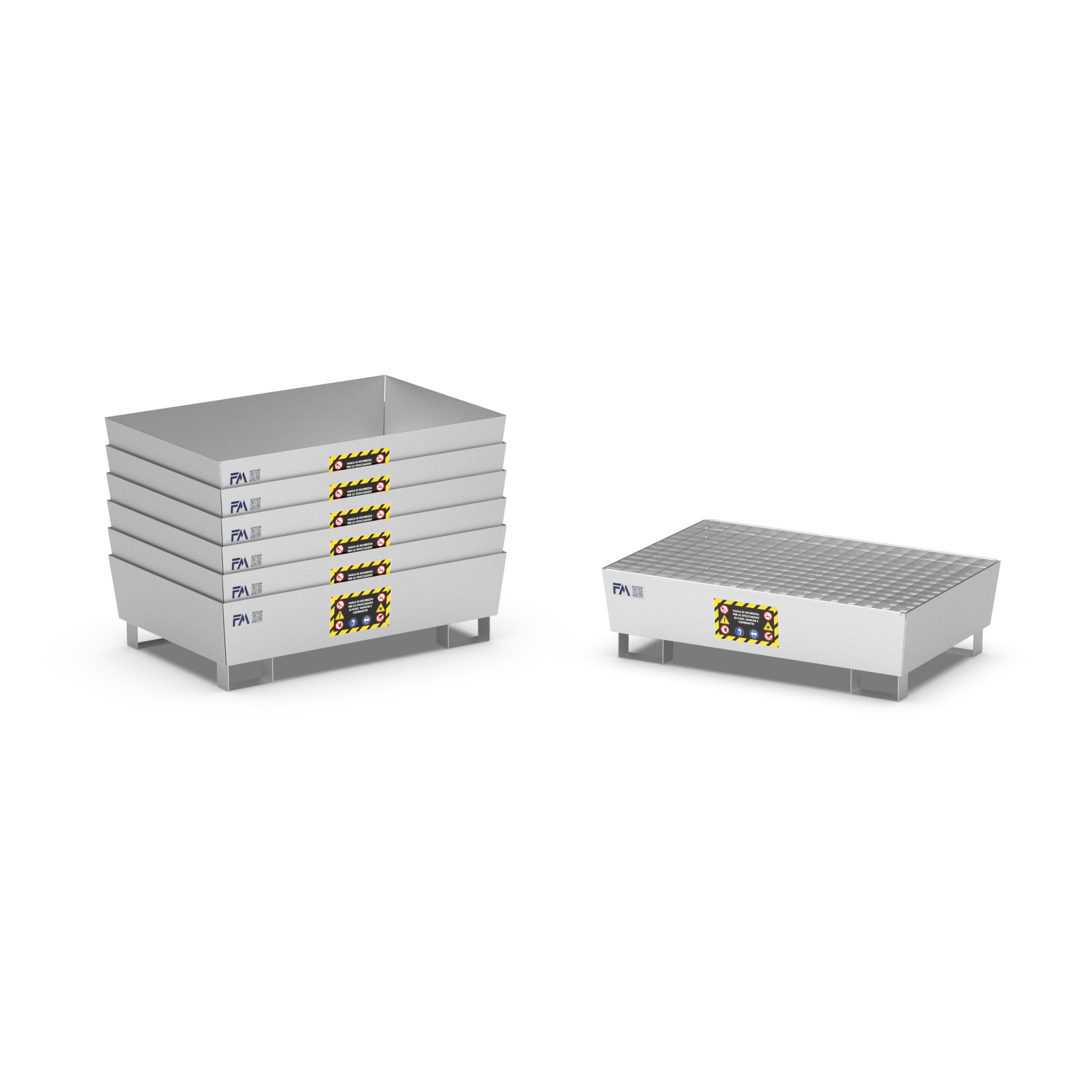 Vasca conica di raccolta – 2 fusti da 200L