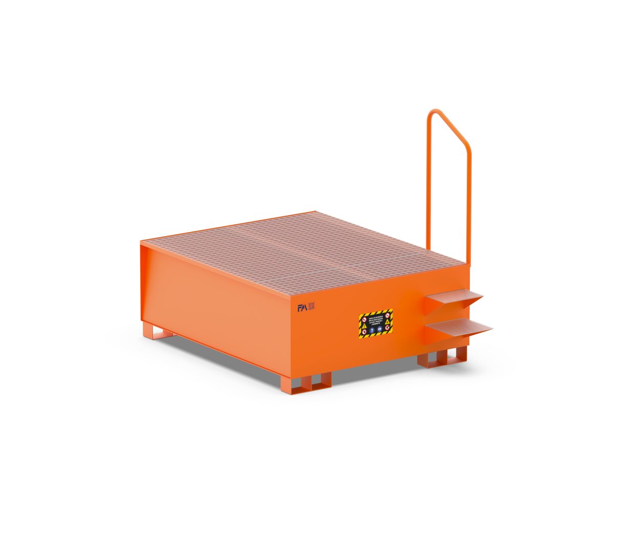 Vasca di raccolta con scalino e corrimano – 1 IBC da 1000L