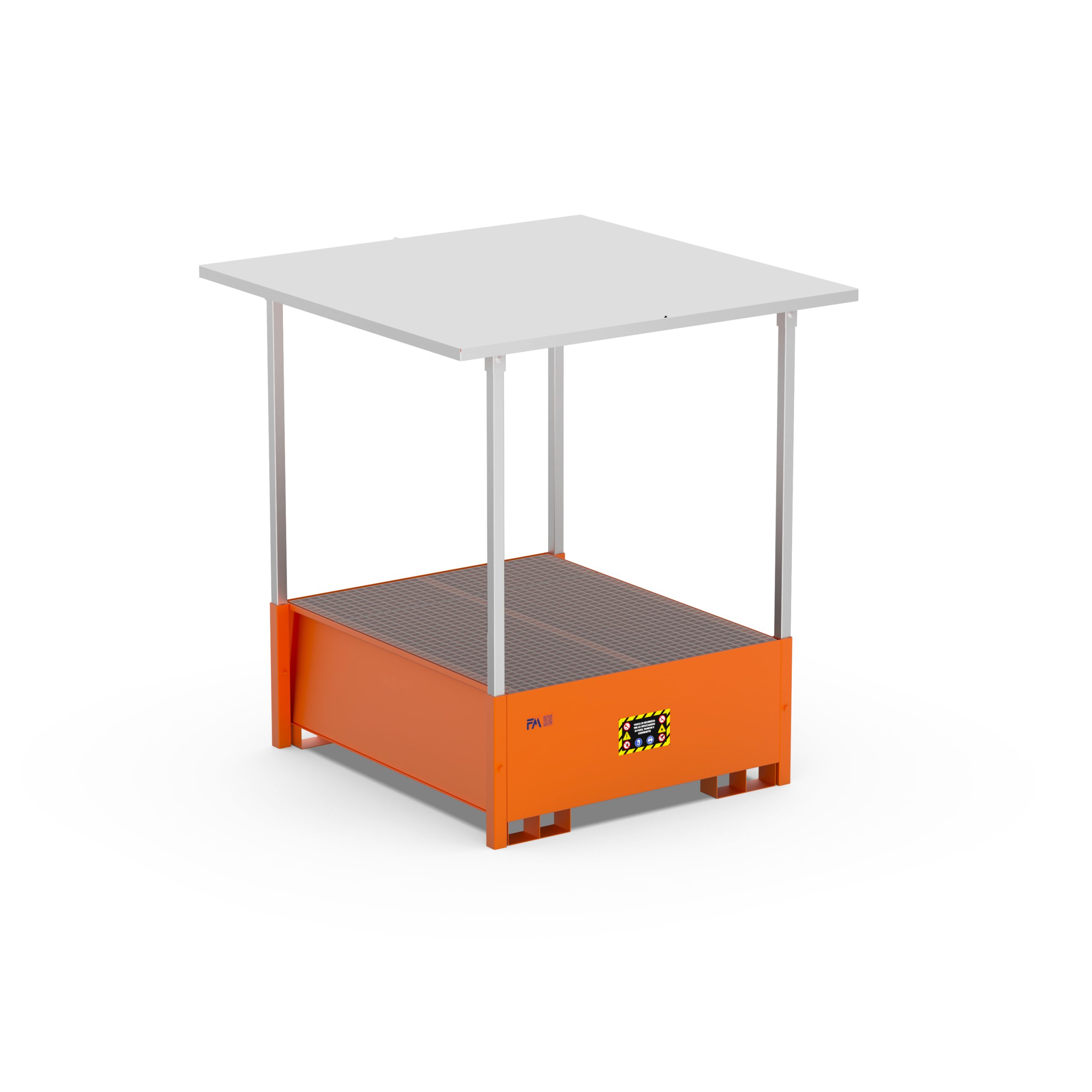 Vasca di raccolta con tettoia – 1IBC da 1000L