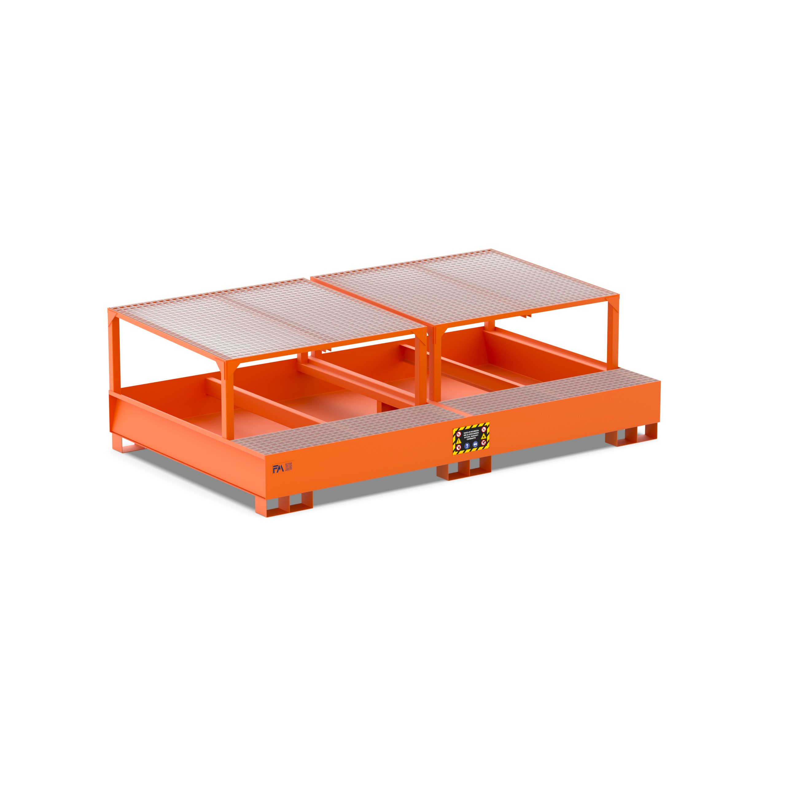 Vasca di raccolta con rialzo – 2 IBC da 1000L