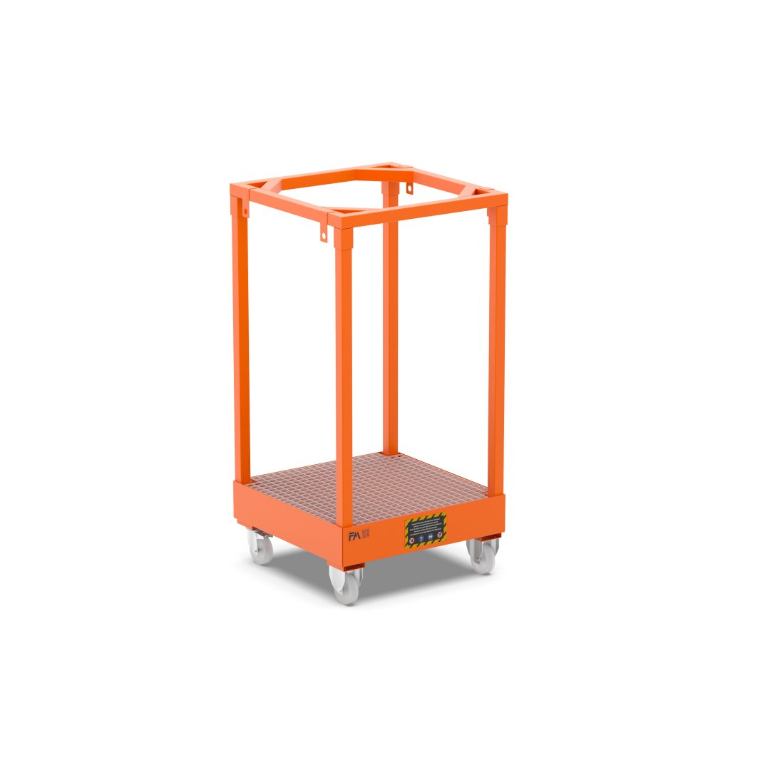 Contenitore porta BIG-BAG con vasca di raccolta e ruote