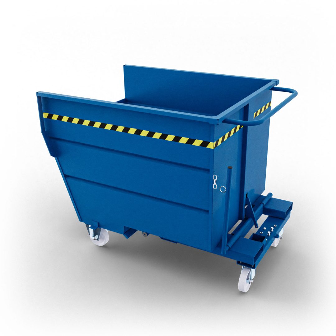 Benna ribaltabile con ruote da 300L