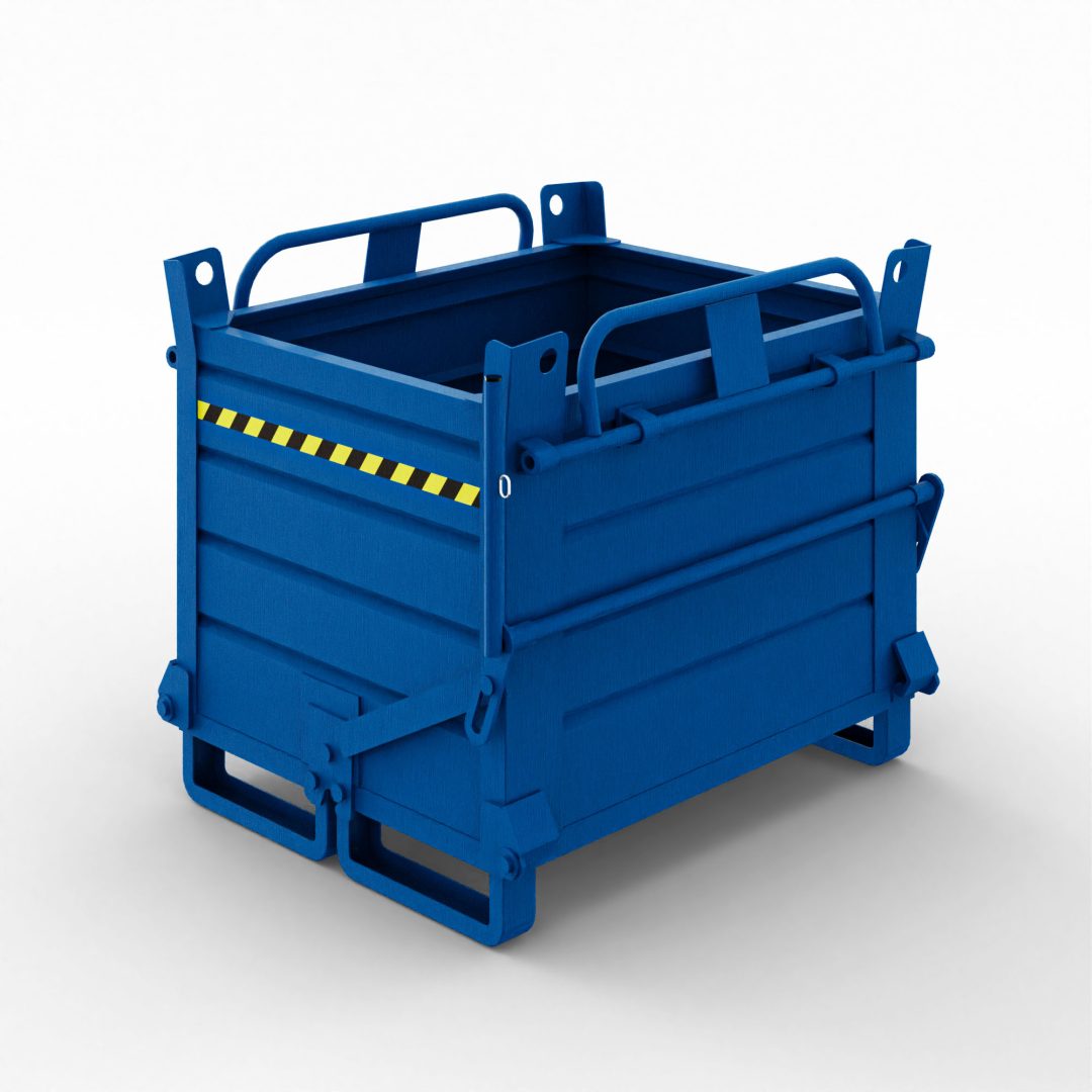 Contenitore a doppio fondello apribile 800L